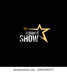 luxury Talent show event logo on a dark background