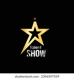 luxury Talent show event logo on a dark background