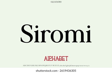 Luxury TBJ Siromi lite Regular alphabet letters font for logo