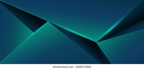 Luxury teal color gradient background, abstract elegant background vector for branding presentation