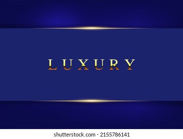 luxury template banner design, blue abstract background, rectangle frame and shiny light