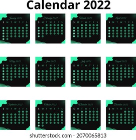 luxury template calendar 2022 perfect for business calendar