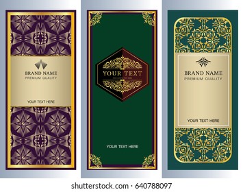 Luxury template for packaging design, illustration vector.
