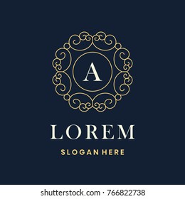 Luxury template vector logo illustration vintage emblem isolated modern style retro