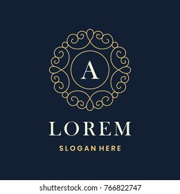 Luxury template vector logo illustration vintage emblem isolated modern style retro