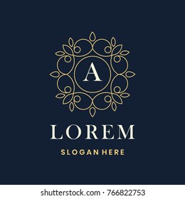 Luxury template vector logo illustration vintage emblem isolated modern style retro
