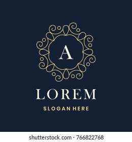 Luxury template vector logo illustration vintage emblem isolated modern style retro