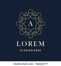 Luxury template vector logo illustration vintage emblem isolated modern style retro