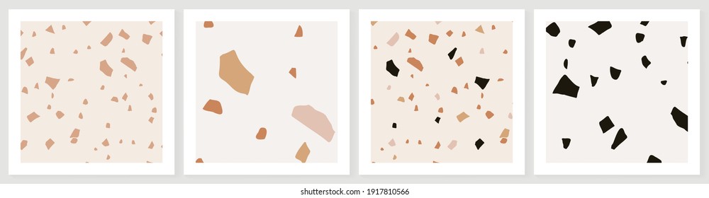 Luxury Terrazzo Background Vector. Marble texture pattern for social media banners, Post and stories background, Home decoration, packaging design and prints. 