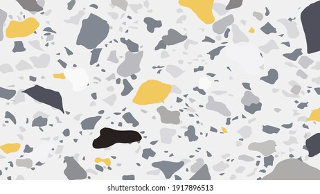 Luxus Terrazzo Hintergrund Vektorgrafik. Marmor Textur Muster für Social-Media-Banner, Post-und Geschichten-Hintergrund, Home-Dekoration, Verpackungsdesign und Drucke. 