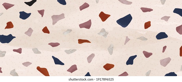 Luxury Terrazzo Background Vector. Marble texture pattern for social media banners, Post and stories background, Home decoration, packaging design and prints. 
