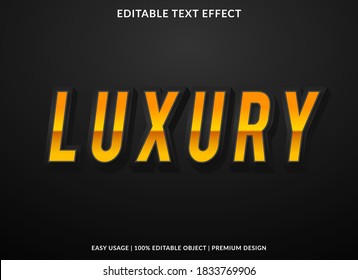 luxury  text effect with bold and 3d style use for business logo and brand