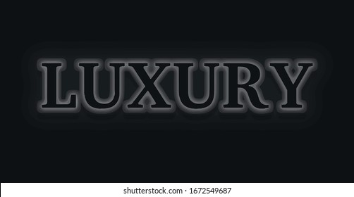 luxury text effect dark style design