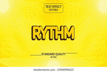 Efecto de texto de lujo, fondo amarillo
