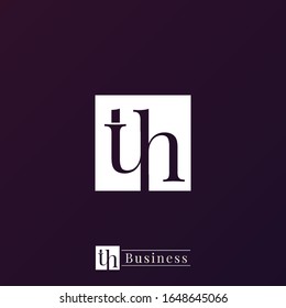 Luxuriöse TH Monogramm-Briefvorlage für Hochzeitspaar, Beauty-Business und Unternehmen, Restaurant, Hotel, Beauty-Produkt für Frauen. Rechtsanwalt