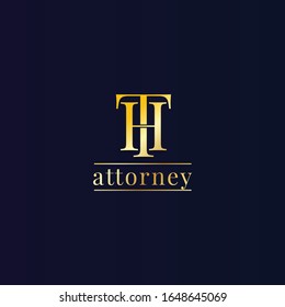 Luxury TH Monogramm-Brief-Vorlage für Rechtsanwalt Logos, oder Hochzeitspaar, Beauty-Business und Unternehmen, Restaurant, Hotel, Schönheitsprodukt für Frauen.