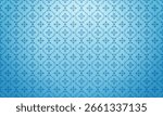Luxury Thai Floral pattern on blue background vector illustration. Lai Thai blue tone