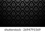 Luxury Thai pattern on black background vector illustration. Lai Thai blaze pattern. Memorial service events