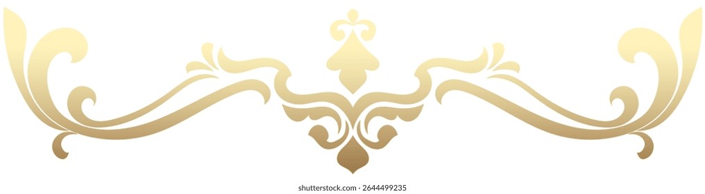 Luxury Thai style vintage gold frame decoration. Vintage elements for web decoration.