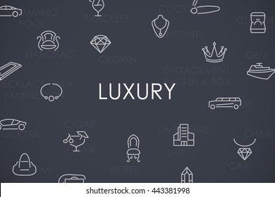 Luxury Thin Line Icons