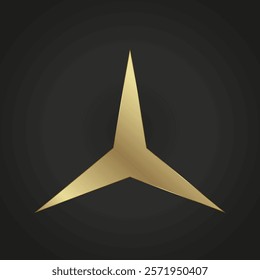 A Luxury of three angles stars on dark background and Premium star button, option, chart and process button design. and four premium dark level with gold.