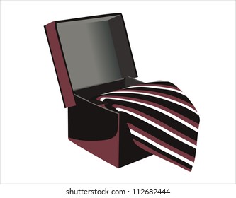 Luxury tie on white background