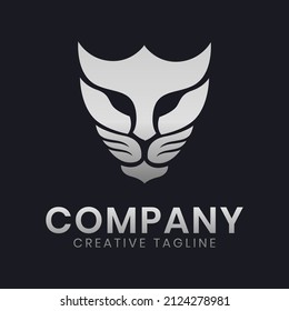 Luxury tiger head logo design