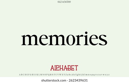 Luxury Timeless Memories Regular alphabet letters font for logo