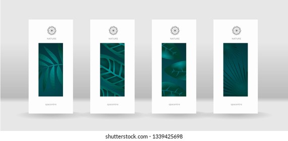 Luxury topical leaves cover templates