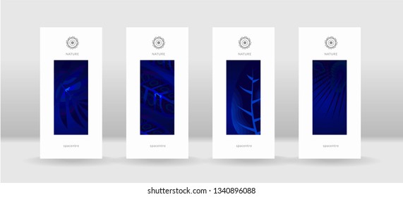 Luxury topical leaves cover templates