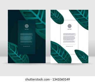 Luxury topical leaves cover templates