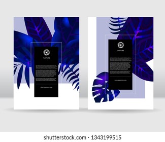 Luxury topical leaves cover templates