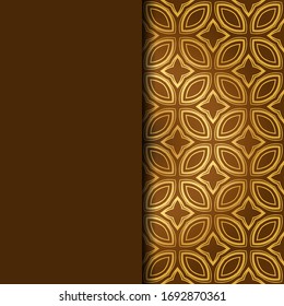 Luxury Traditional Ornamental Design. Card with Geometry Pattern. Vector Illustration. For Interior Design, Printing, Web And Textile Design. 