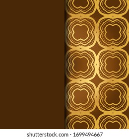 Luxury Traditional Ornamental Design. Card with Geometry Pattern. Vector Illustration. For Interior Design, Printing, Web And Textile Design. 