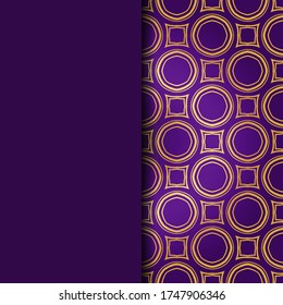 Luxury Traditional Ornamental Design. Card with Geometry Pattern. Vector Illustration. For Interior Design, Printing, Web And Textile Design. 