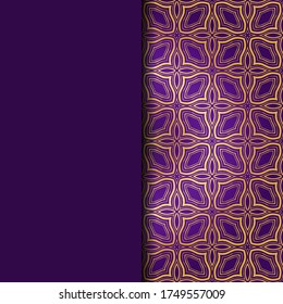 Luxury Traditional Ornamental Design. Card with Geometry Pattern. Vector Illustration. For Interior Design, Printing, Web And Textile Design. 