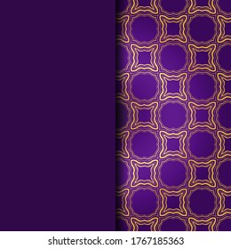 Luxury Traditional Ornamental Design. Card with Geometry Pattern. Vector Illustration. For Interior Design, Printing, Web And Textile Design. 
