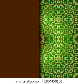 Luxury Traditional Ornamental Design. Card with Geometry Pattern. Vector Illustration. For Interior Design, Printing, Web And Textile Design. 
