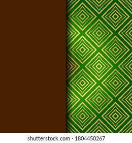 Luxury Traditional Ornamental Design. Card with Geometry Pattern. Vector Illustration. For Interior Design, Printing, Web And Textile Design. 