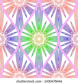Luxury Traditional Ornamental Design. Modern Seamless Floral Pattern. Vector Illustration. For Interior Design, Printing, Web And Textile Design.