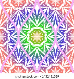 Luxury Traditional Ornamental Design. Modern Seamless Floral Pattern. Vector Illustration. For Interior Design, Printing, Web And Textile Design.