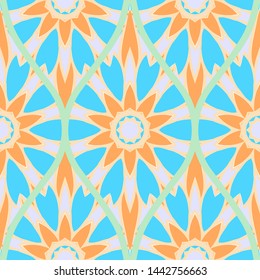 Luxury Traditional Ornamental Design. Modern Seamless Floral Pattern. Vector Illustration. For Interior Design, Printing, Web And Textile Design.