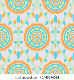 Luxury Traditional Ornamental Design. Modern Seamless Floral Pattern. Vector Illustration. For Interior Design, Printing, Web And Textile Design.