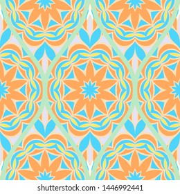 Luxury Traditional Ornamental Design. Modern Seamless Floral Pattern. Vector Illustration. For Interior Design, Printing, Web And Textile Design.