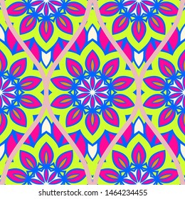 Luxury Traditional Ornamental Design. Modern Seamless Floral Pattern. Vector Illustration. For Interior Design, Printing, Web And Textile Design.