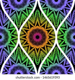 Luxury Traditional Ornamental Design. Modern Seamless Floral Pattern. Vector Illustration. For Interior Design, Printing, Web And Textile Design.