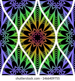Luxury Traditional Ornamental Design. Modern Seamless Floral Pattern. Vector Illustration. For Interior Design, Printing, Web And Textile Design.
