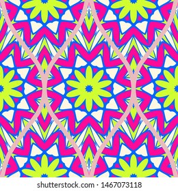 Luxury Traditional Ornamental Design. Modern Seamless Floral Pattern. Vector Illustration. For Interior Design, Printing, Web And Textile Design.