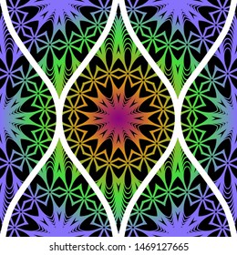 Luxury Traditional Ornamental Design. Modern Seamless Floral Pattern. Vector Illustration. For Interior Design, Printing, Web And Textile Design.
