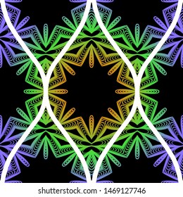 Luxury Traditional Ornamental Design. Modern Seamless Floral Pattern. Vector Illustration. For Interior Design, Printing, Web And Textile Design.